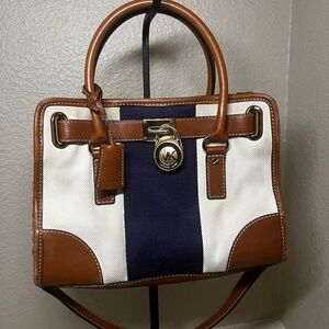 MICHAEL Michael Kors Brown and Navy Bag